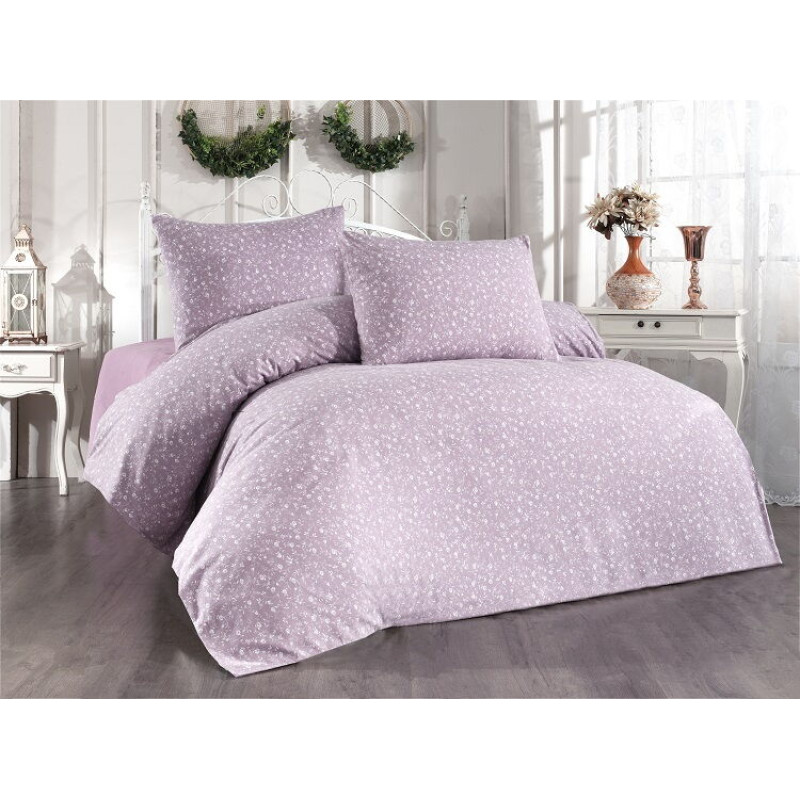 Wisreria lilac фланелева постіль. Полуторний розмір. Belizza Туреччина. (88580)