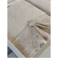 Pupilla 2в1 Romantik bej Бамбукові рушники.Туреччина. (82269)