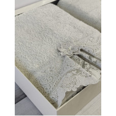 Pupilla 2в1 Romantik gri Бамбукові рушники.Туреччина. (63590)