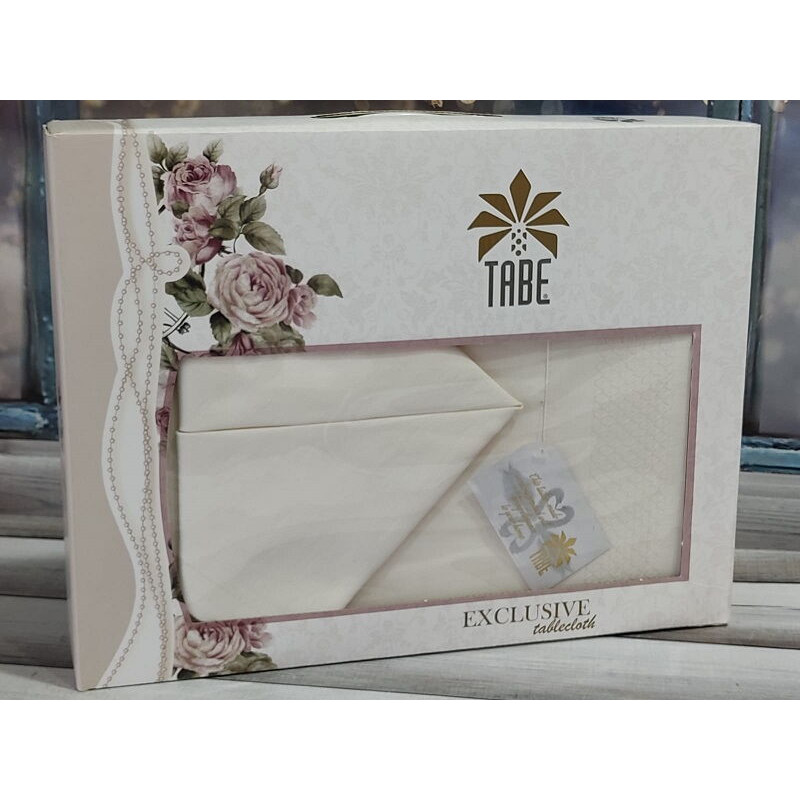 Tabe Туреччина HONEY Бавовняна скатертина 160х220см., + салфетки. (84997)