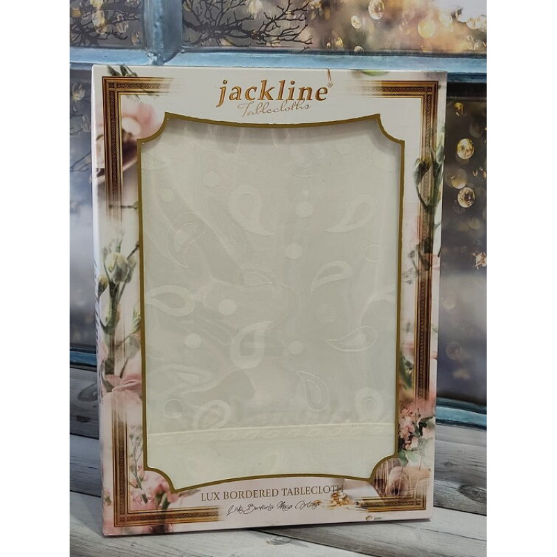 Jackline Туреччина.LUX BORDERED JTD 139 Водовідштовхуюча скатертина 160х220см. (47611)