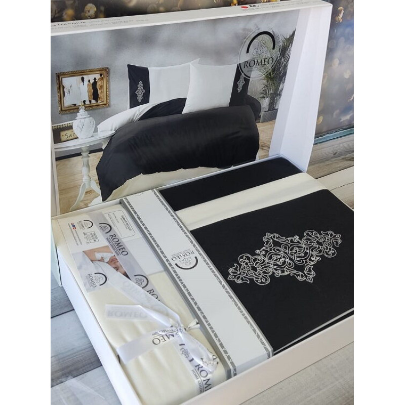 Vis.Krem siyah Євро розмір. Ранфорс. Romeo Туреччина. (49329)