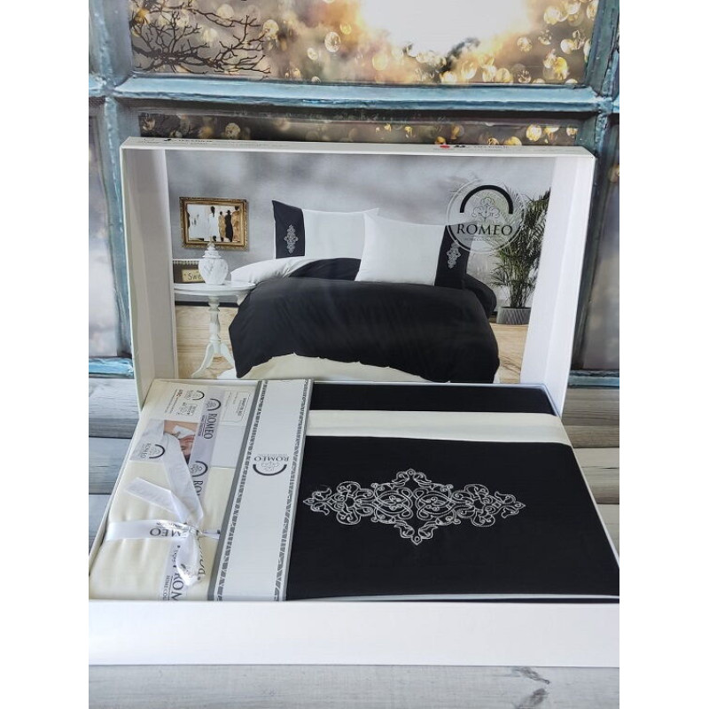 Vis.Krem siyah Євро розмір. Ранфорс. Romeo Туреччина. (49329)