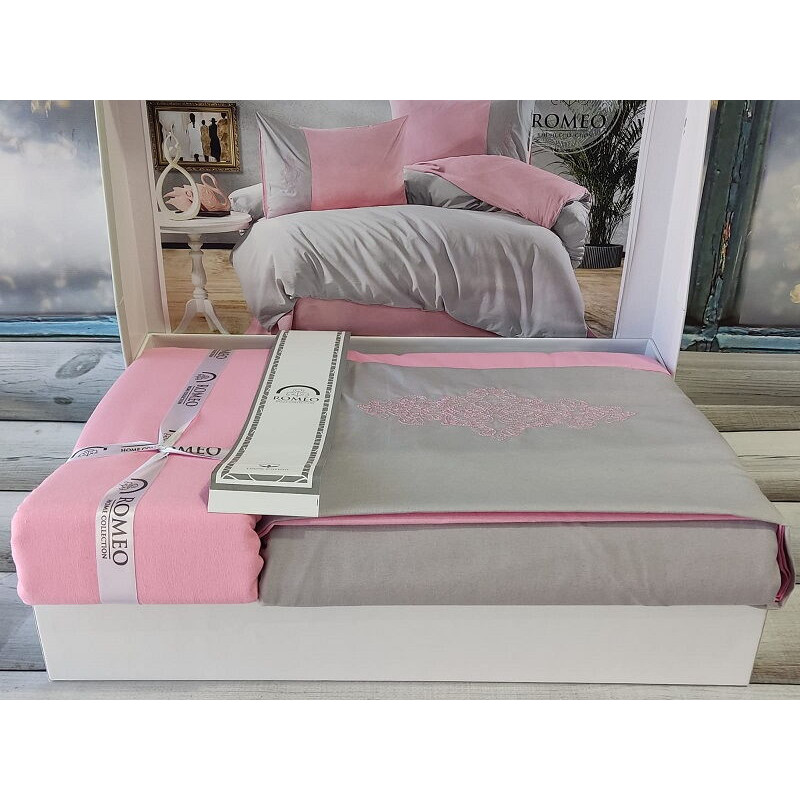 Vis.Gri pembe Євро розмір. Ранфорс. Romeo Туреччина. (70307)