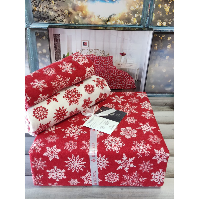 Draw red фланелева постіль. Євро розмір. Belizza Туреччина. (84300)