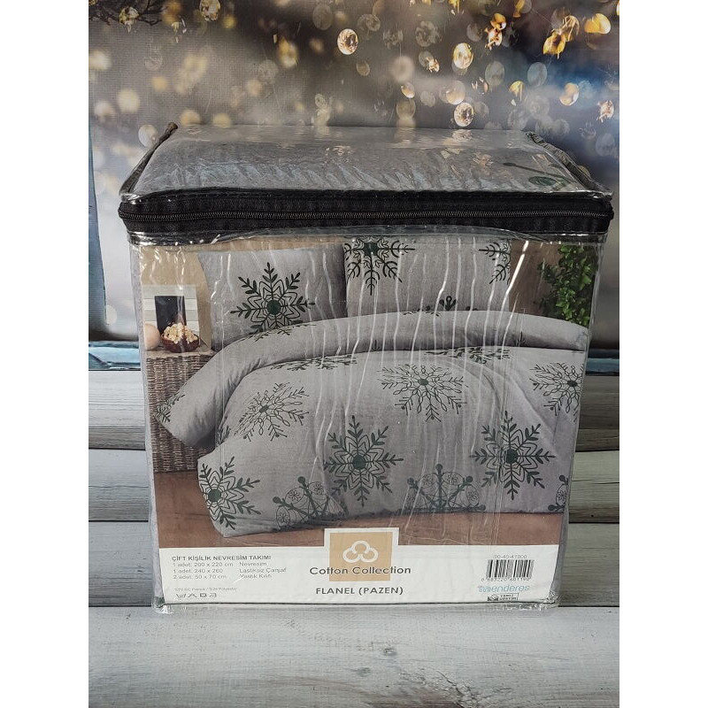 41900 фланелева постіль, євро розмір. Cotton collection Туреччина (16199)