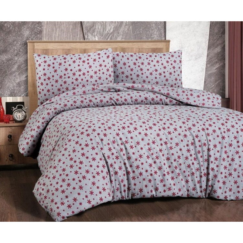 41846 полуторна фланелева постіль. Cotton collection Туреччина (79264)