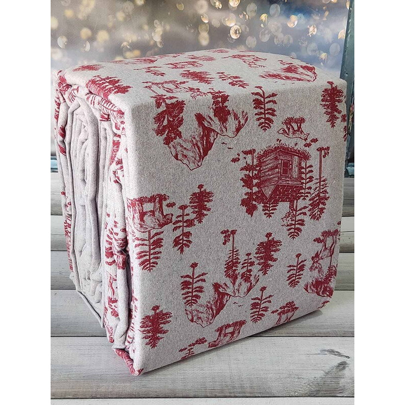 41848 полуторна фланелева постіль. Cotton collection Туреччина (27571)