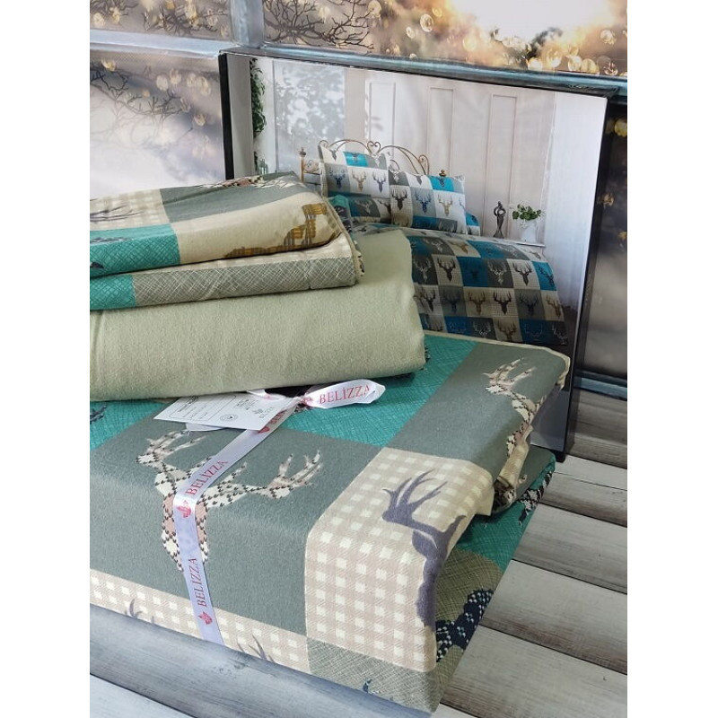 Cool фланелева постіль. Сімейний розмір. Belizza Туреччина. (64520)