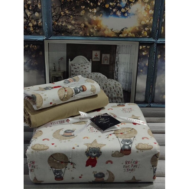 Loray фланелева постіль. Полуторний розмір. Belizza Туреччина. (20260)