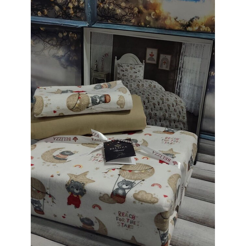 Loray фланелева постіль. Полуторний розмір. Belizza Туреччина. (20260)