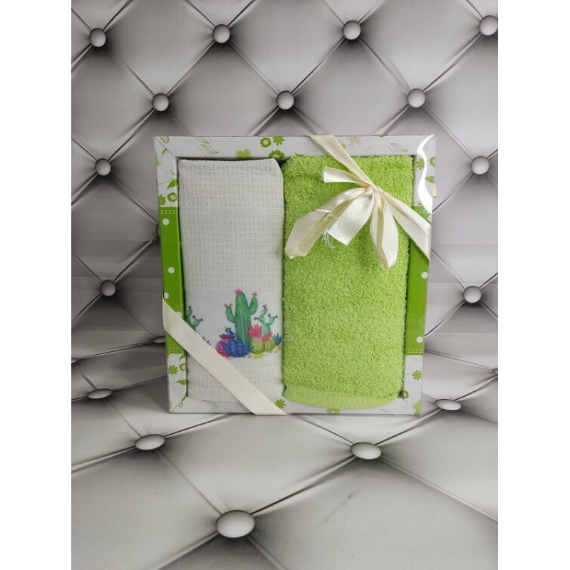 Pamukoren green набір рушників 2в1 40х60см. (74425)