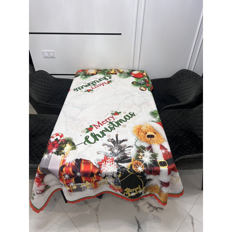 СТ.Новорічна скатертина 150х215см. Поліестер. Туреччина. (82495)