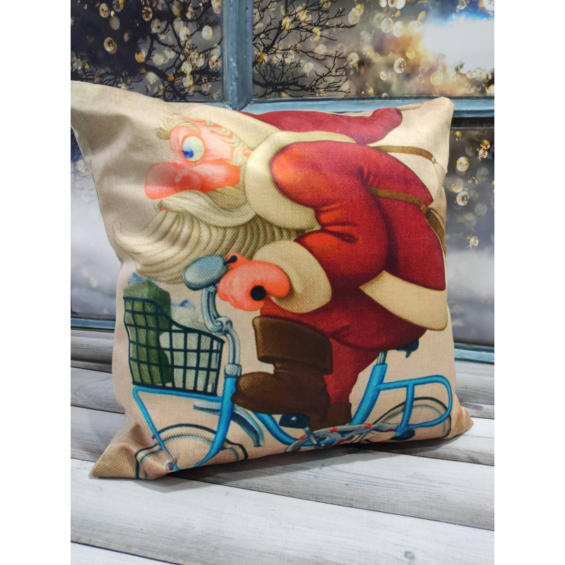 Новорічні наволочки 45х45см. Dijital принт. Туреччина. (15852)