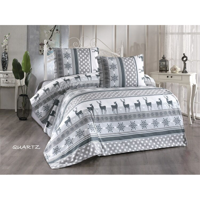 Quartz Євро розмір. Фланелева постільна білизна. Бавовна. Belizza Туреччина. (21601)