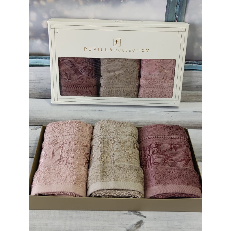 Pupilla Single kahve 30х50см., 3в1. Бамбукові рушники. (85966)