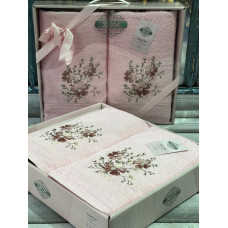 Moz cicek 06 2в1подарунковий набір рушників. 480 г/м2. Moz Туреччина. (32213)