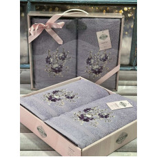 Moz cicek 07 2в1подарунковий набір рушників. 480 г/м2. Moz Туреччина. (29971)