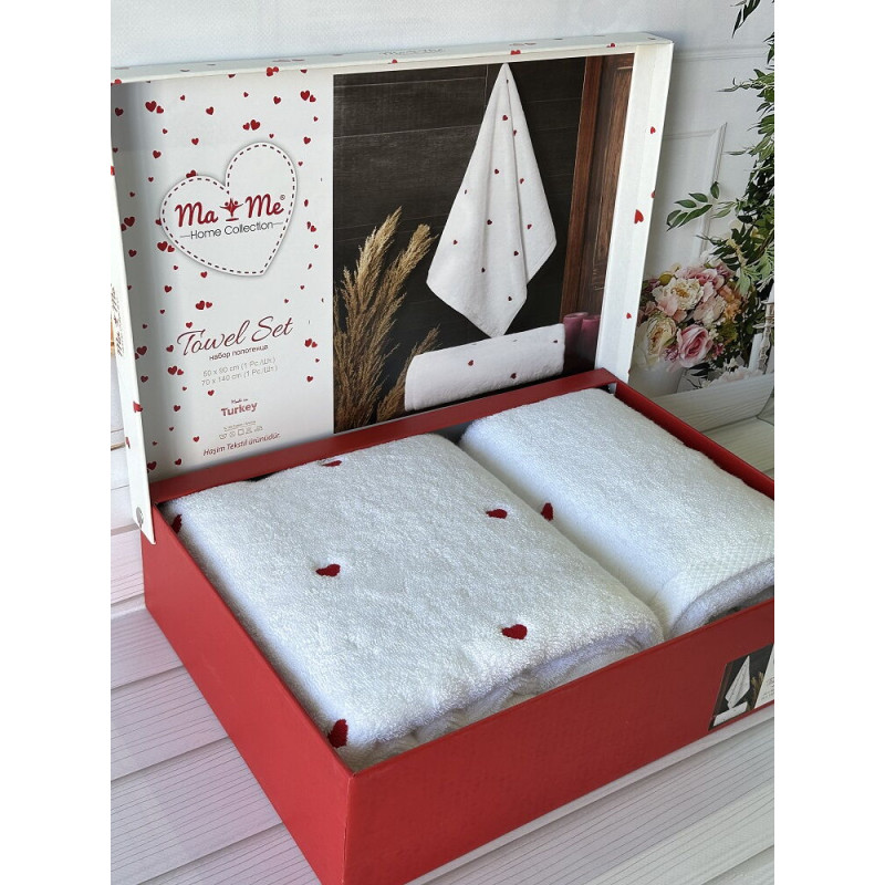 Mame kalp набір 2в1 махрові рушники. Туреччина. (65355)