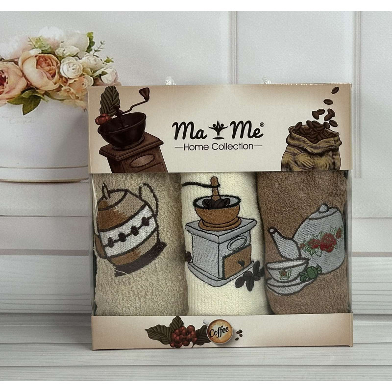 Mame cofe 3в1 Махрові рушники 30х50см. Бавовна. Туреччина. (42825555) (77852)