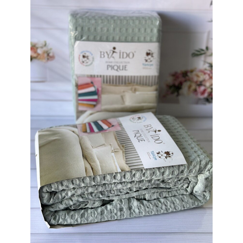 Вафельне піке 200х240см. Бавовна. By Ido Туреччина. 9251-4 (37754)