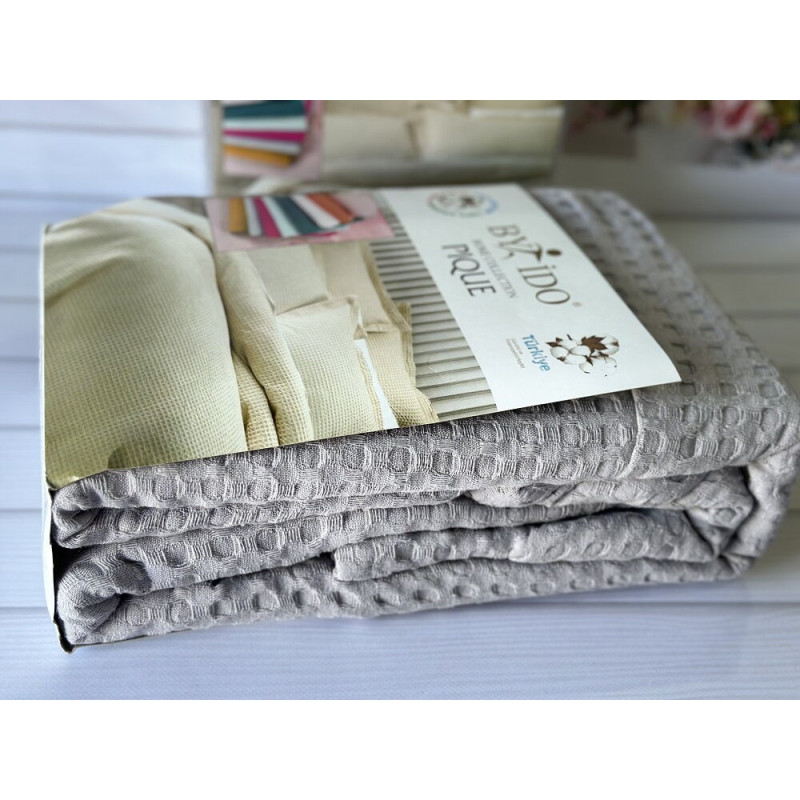 Вафельне піке 200х240см. Бавовна. By Ido Туреччина. 9251-8 (32751)