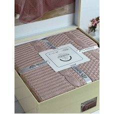 Erguvan persik в'язаний акріловий плед. Romeo Home Туреччина. (66482)
