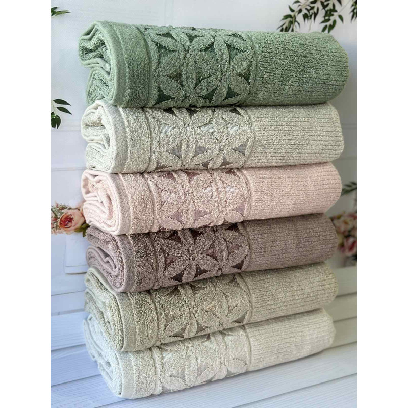 Venus рушники 70х140см., 6 шт/уп. Пеньє. Sikel Туреччина (55362)