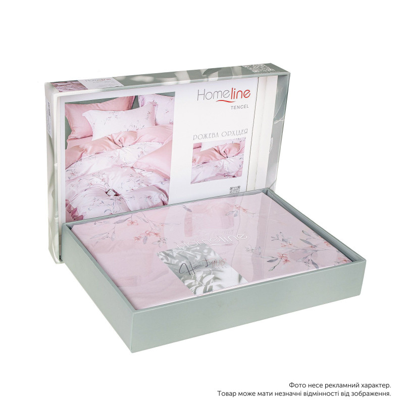 Сімейний комплект постільної білизни Home Line "ОРХІДЕЯ РОЖЕВА" (в коробці) 188097