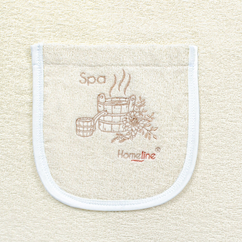 Сарафан махровий Home Line з вишивкою (кремовий) XXL/XXXL в сумці 178928