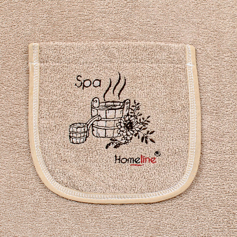 Сарафан махровий Home Line з вишивкою (бежевий) L/XL в сумці 178923