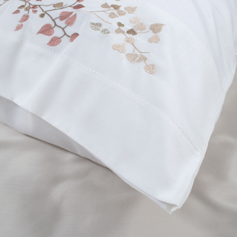 Постільна білизна Dantela Vita сатин з вишивкою - Alya krem кремовий євро