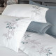 Постільна білизна Dantela Vita сатин з вишивкою - Efra beyaz білий євро