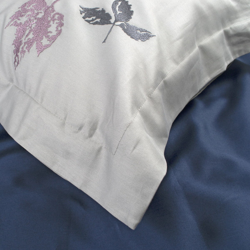 Постільна білизна Dantela Vita сатин з вишивкою - Hazan gri сірий сімейний