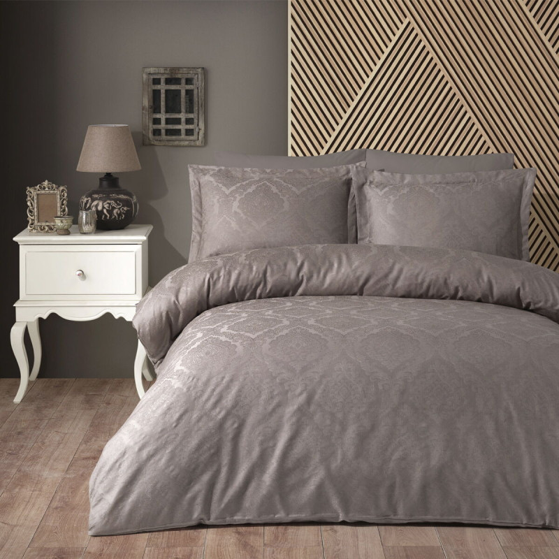 Постільна білизна Dantela Vita сатин жакард - Parashie kahve кавовий євро