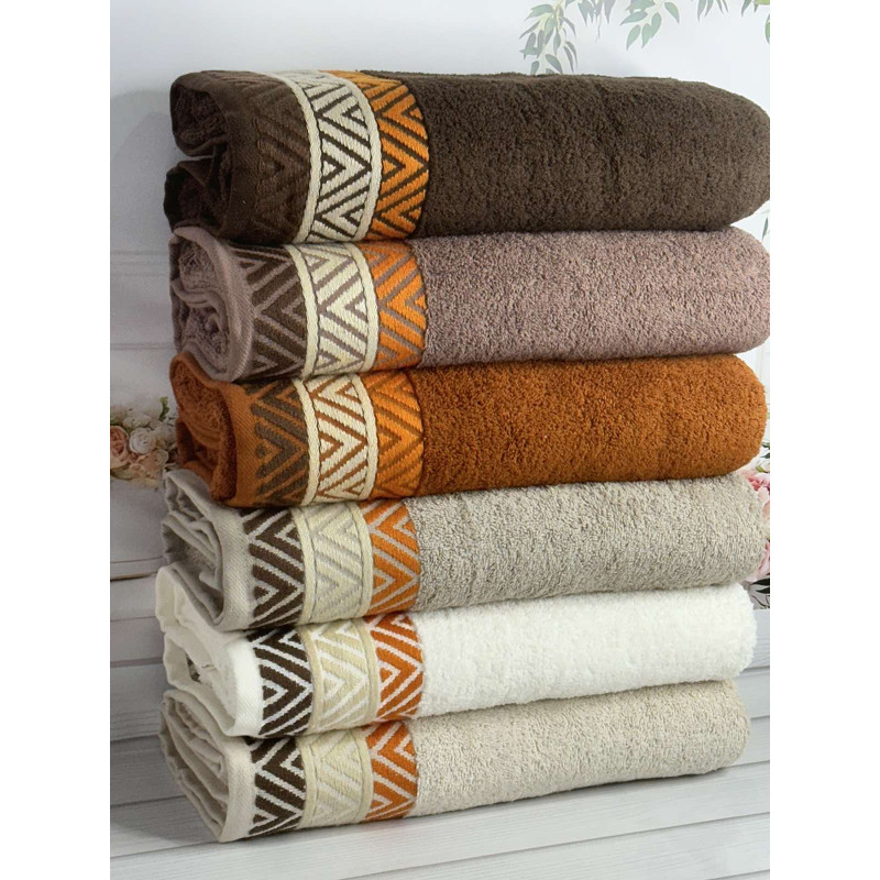 Zebra бавовняні рушники 70х140см., 6шт/уп. Sweet dream Туреччина. (83775)