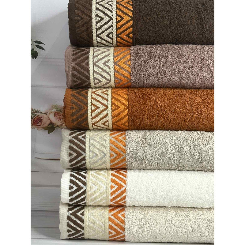 Zebra бавовняні рушники 70х140см., 6шт/уп. Sweet dream Туреччина. (83775)