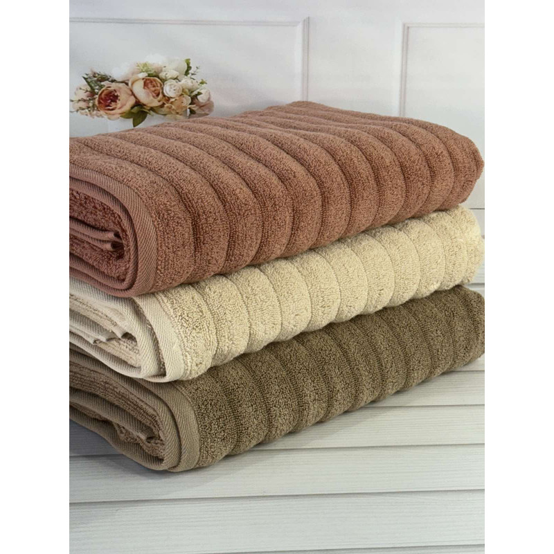 Royal bej рушники 70х140см., 3 шт/уп. Sweet dream Туреччина. (60609)