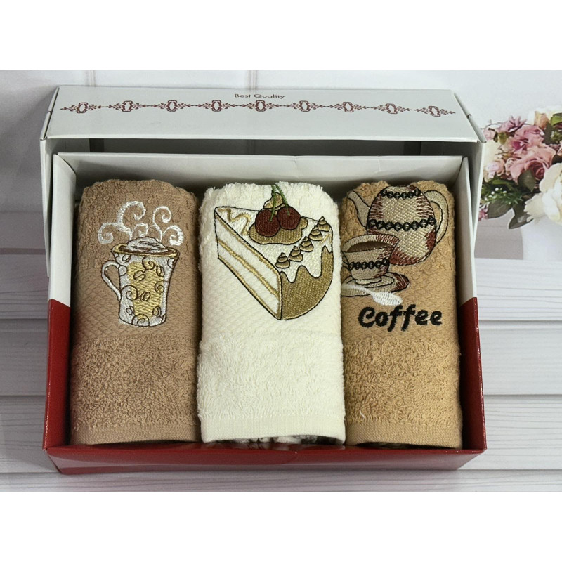 ikizler 001 40х60см., 3 шт/уп., кухонні махрові рушники. (87266)