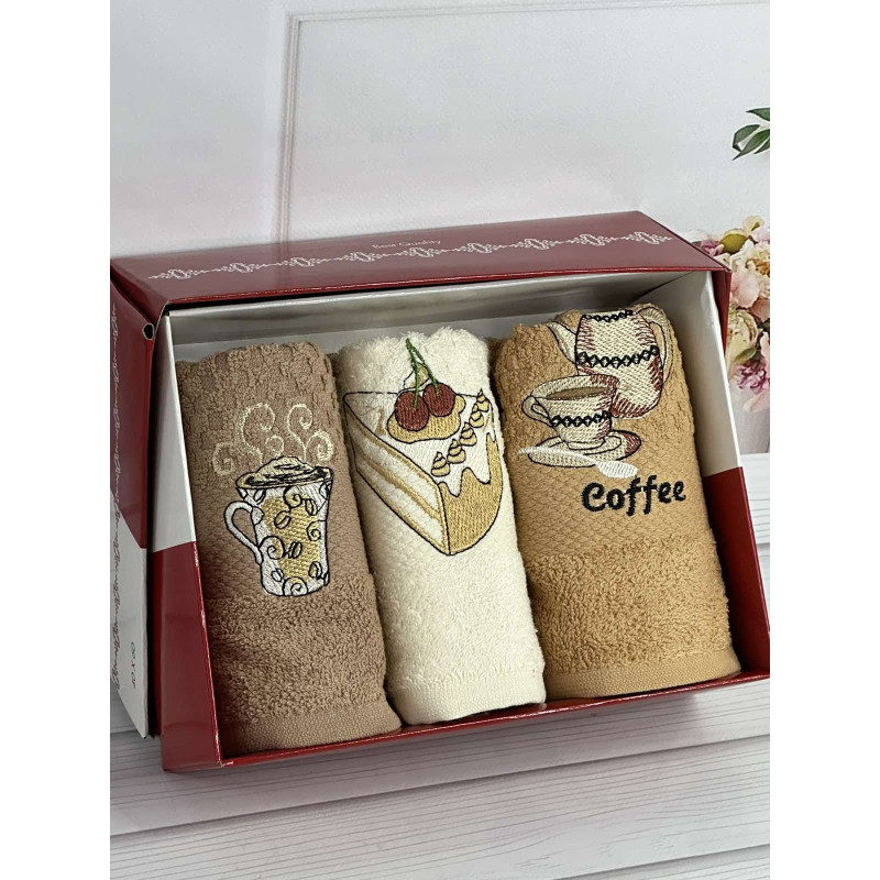 ikizler 002 40х60см., 3 шт/уп., кухонні махрові рушники. (11101)