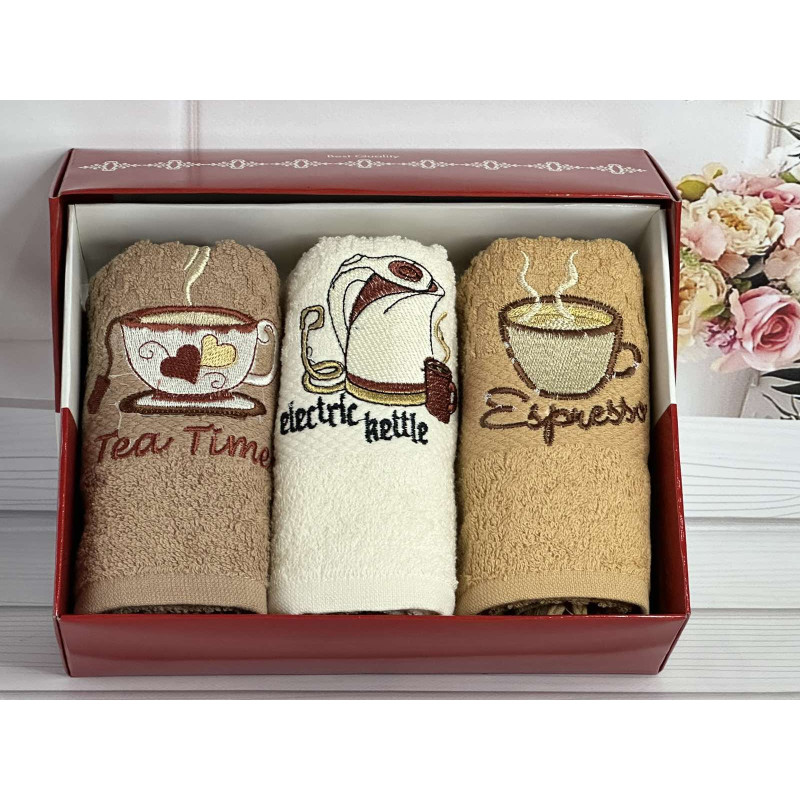 ikizler 003 40х60см., 3 шт/уп., кухонні махрові рушники. (44145)