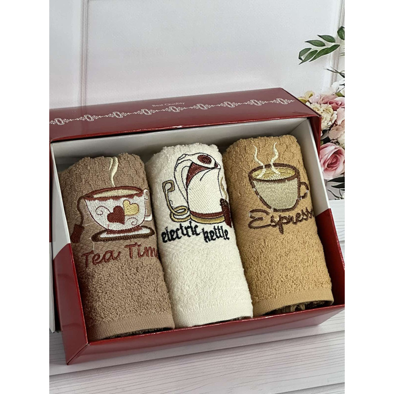 ikizler 003 40х60см., 3 шт/уп., кухонні махрові рушники. (44145)