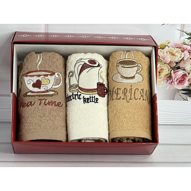 ikizler 005 40х60см., 3 шт/уп., кухонні махрові рушники. (55127)