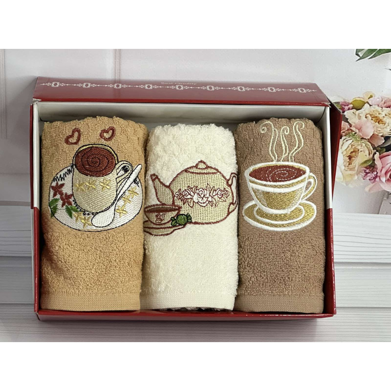 ikizler 007 40х60см., 3 шт/уп., кухонні махрові рушники. (23088)