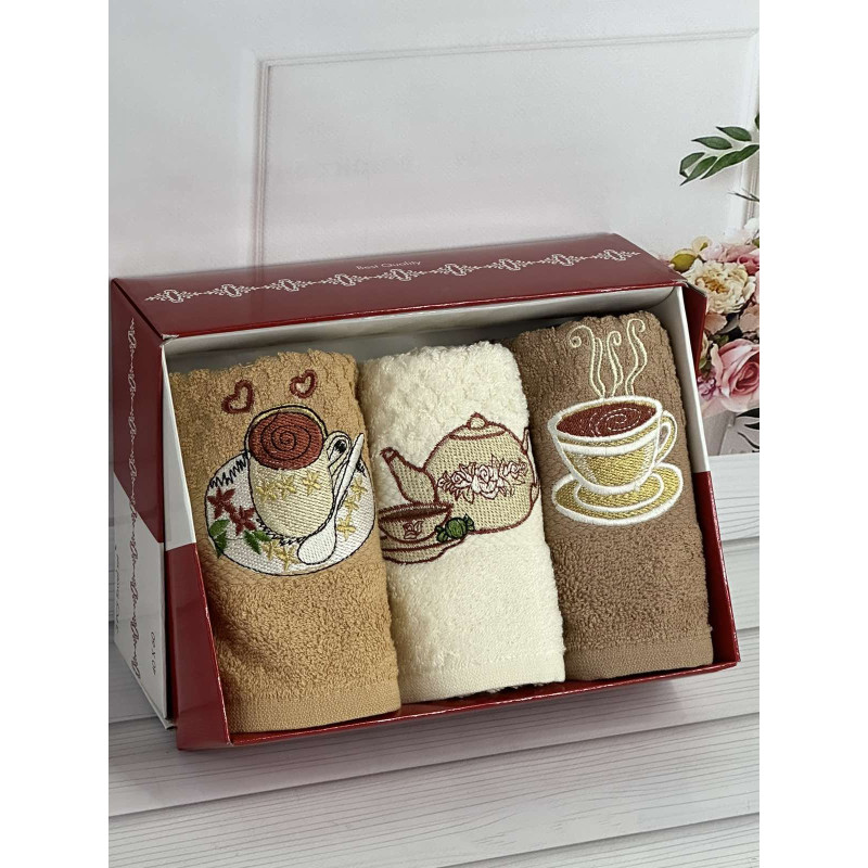 ikizler 007 40х60см., 3 шт/уп., кухонні махрові рушники. (23088)