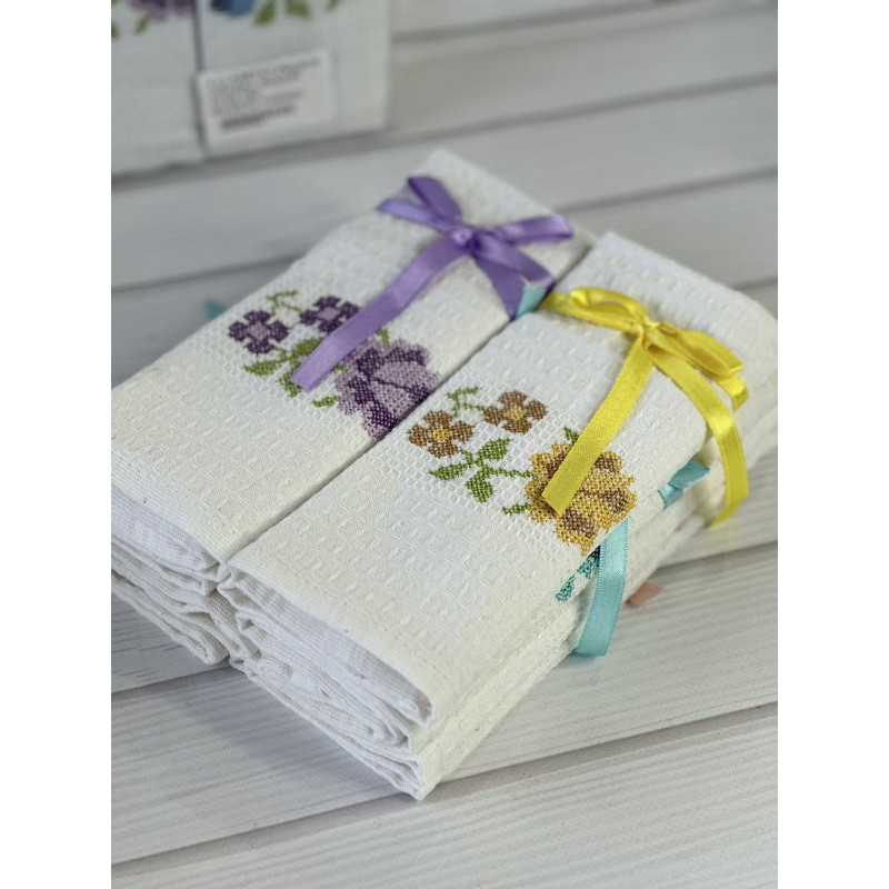 Suvari Bantik beyaz вафельні рушники 40х60см., 6 шт/уп (65023)