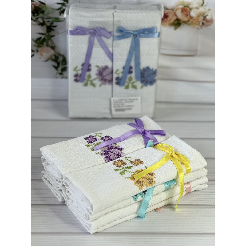 Suvari Bantik beyaz вафельні рушники 40х60см., 6 шт/уп (65023)