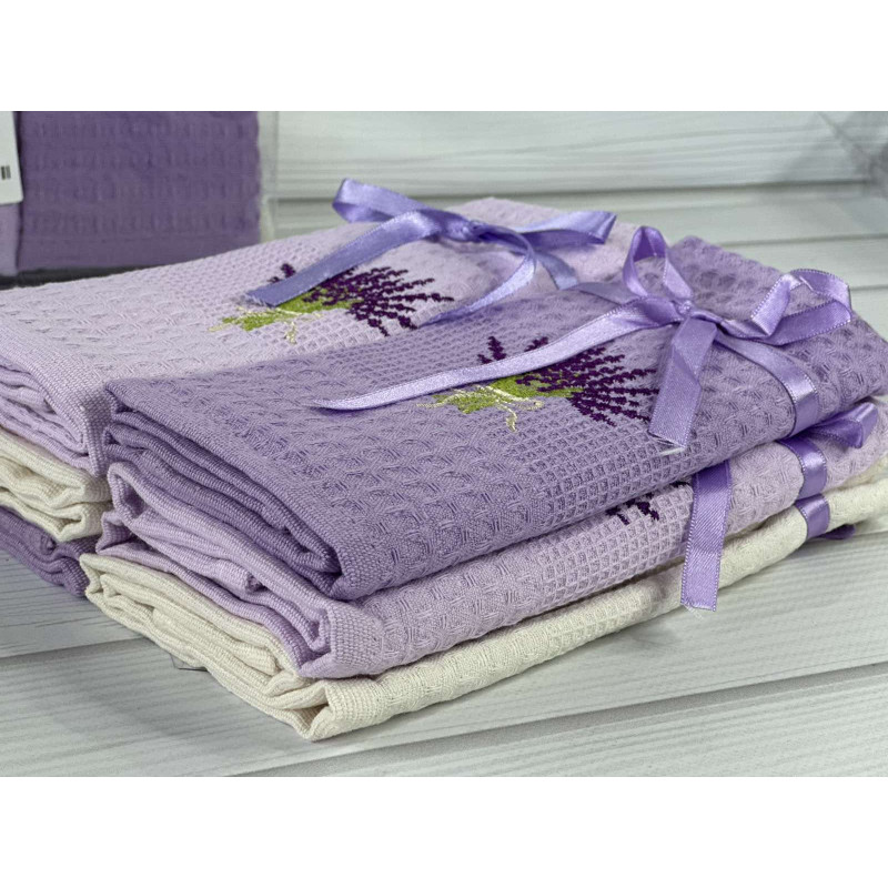 Suvari Bantik lavanta вафельні рушники 40х60см., 6 шт/уп (21239)