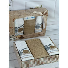 Suvari kofe 001 3в1 40х60см., набір рушників (махра / вафелька). (27191)