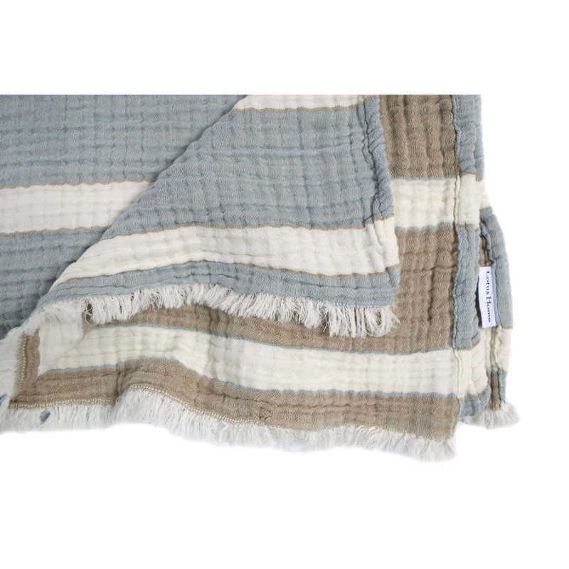 Рушник Lotus Home - Milana muslin lead blue-khaki 80*160